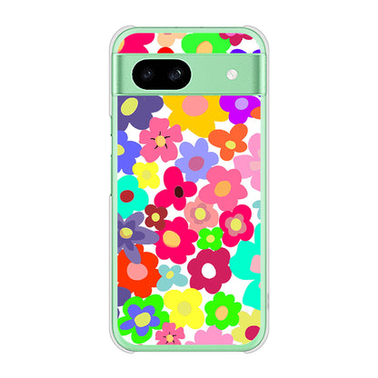 Google Pixel 8a 高画質仕上げ 背面印刷 ハードケースルーズフラワー