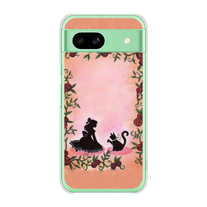 Google Pixel 8a 高画質仕上げ 背面印刷 ハードケースお姫様とネコ