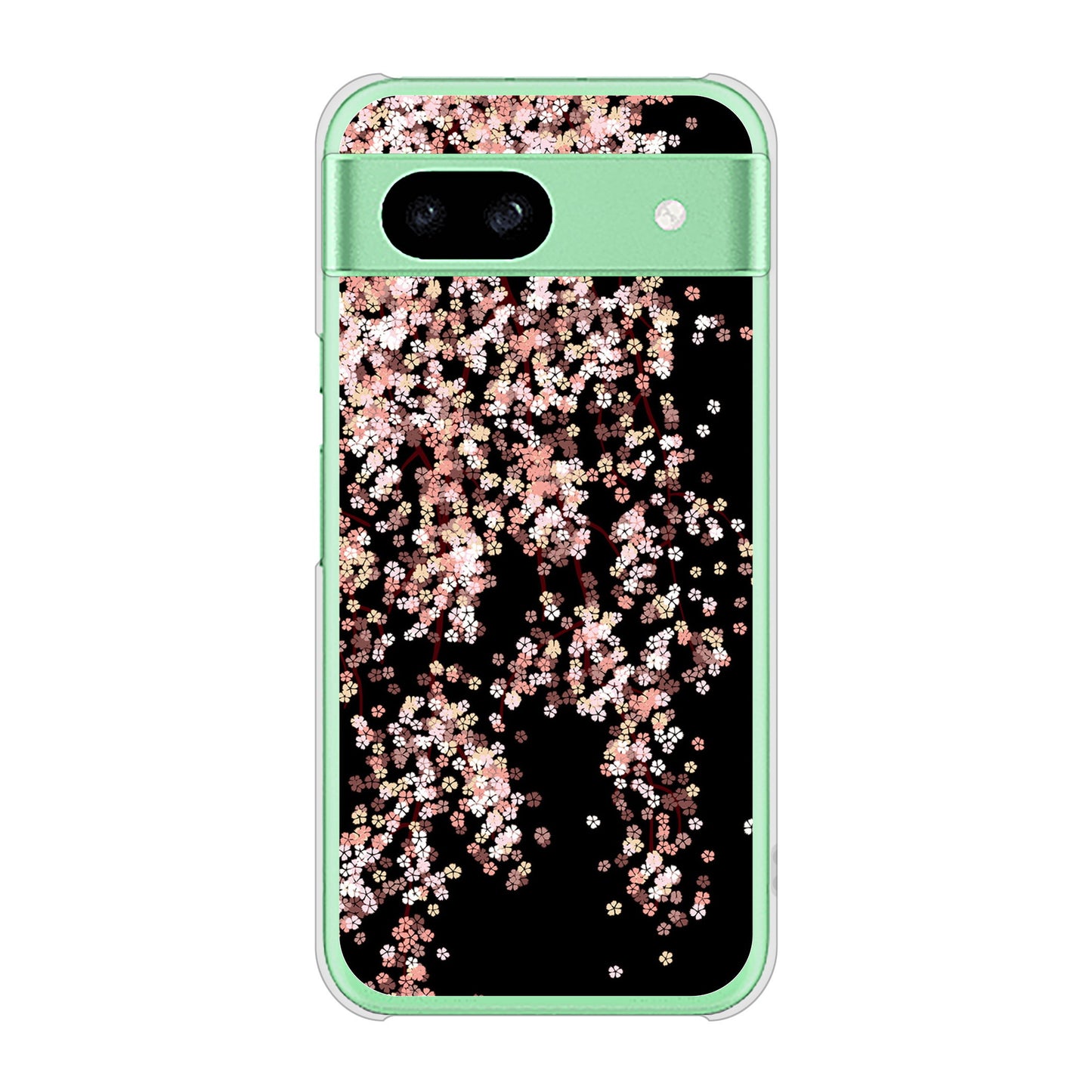 Google Pixel 8a 高画質仕上げ 背面印刷 ハードケース 【1244 しだれ桜】