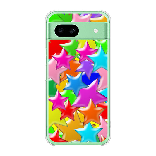 Google Pixel 8a 高画質仕上げ 背面印刷 ハードケース 【1293 ランダムスター】