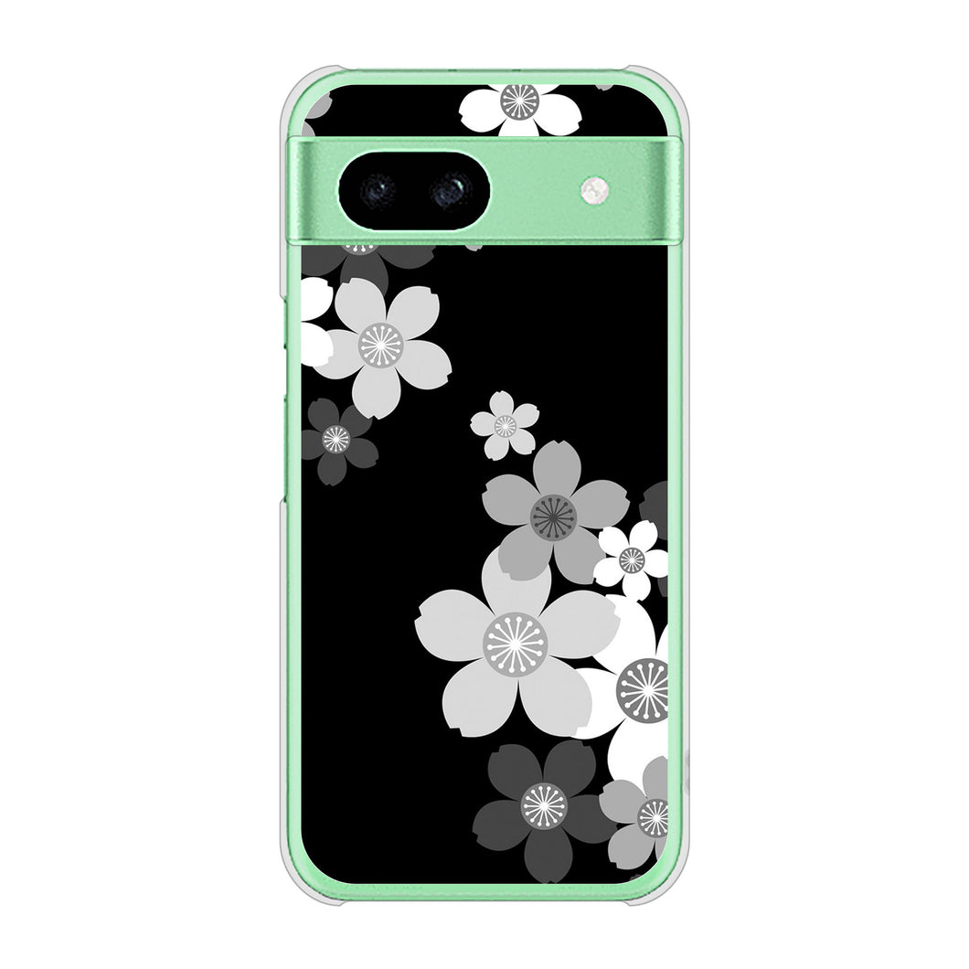 Google Pixel 8a 高画質仕上げ 背面印刷 ハードケース 【1334 桜のフレーム】