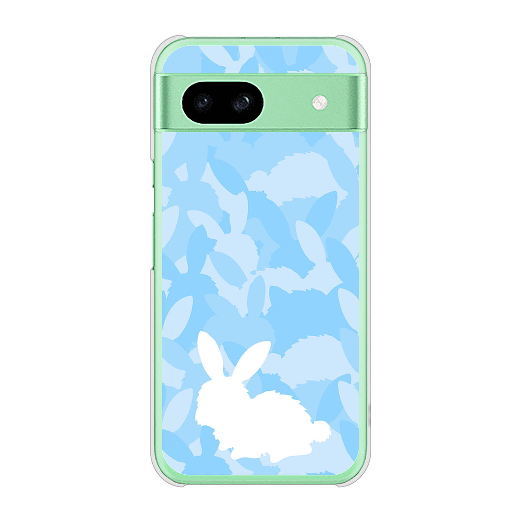 Google Pixel 8a 高画質仕上げ 背面印刷 ハードケースむかいあぐる うさぎ迷彩風