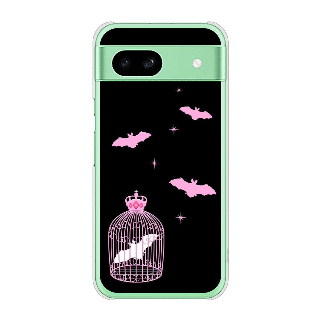 Google Pixel 8a 高画質仕上げ 背面印刷 ハードケースむかいあぐる こうもりの王冠鳥かご