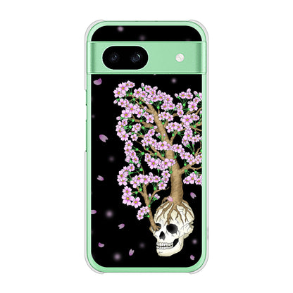Google Pixel 8a 高画質仕上げ 背面印刷 ハードケースむかいあぐる 苺骸骨王冠蔦
