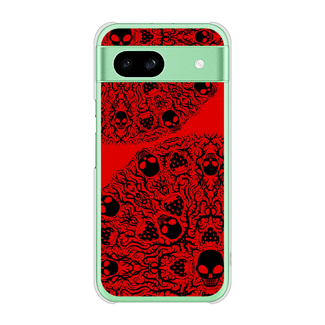 Google Pixel 8a 高画質仕上げ 背面印刷 ハードケースむかいあぐる 苺骸骨曼荼羅