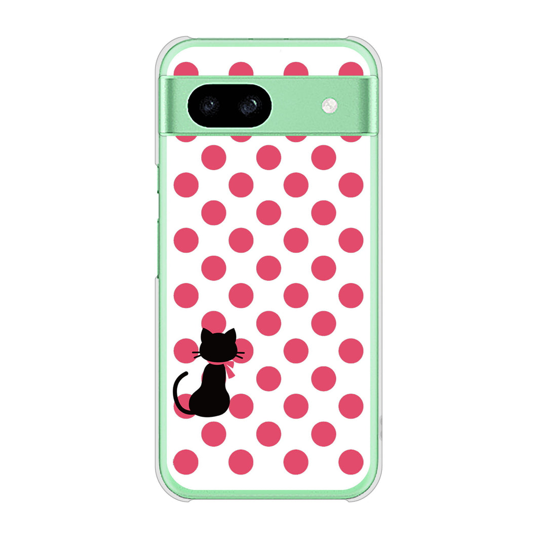 Google Pixel 8a 高画質仕上げ 背面印刷 ハードケースネコとシンプルミルキー