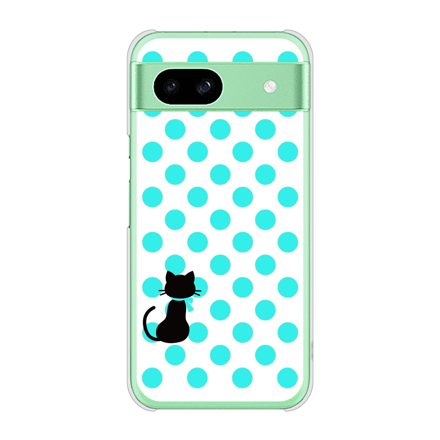 Google Pixel 8a 高画質仕上げ 背面印刷 ハードケースネコとシンプルミルキー