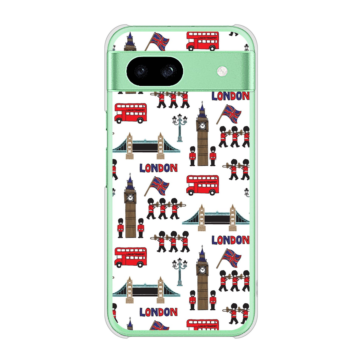 Google Pixel 8a 高画質仕上げ 背面印刷 ハードケース 【EK811 ロンドンの街】