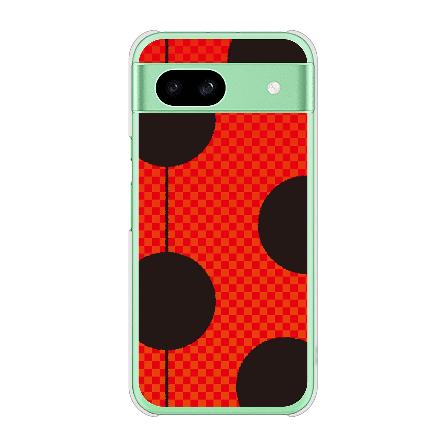 Google Pixel 8a 高画質仕上げ 背面印刷 ハードケース 【IB906 てんとうむしのシンプル】