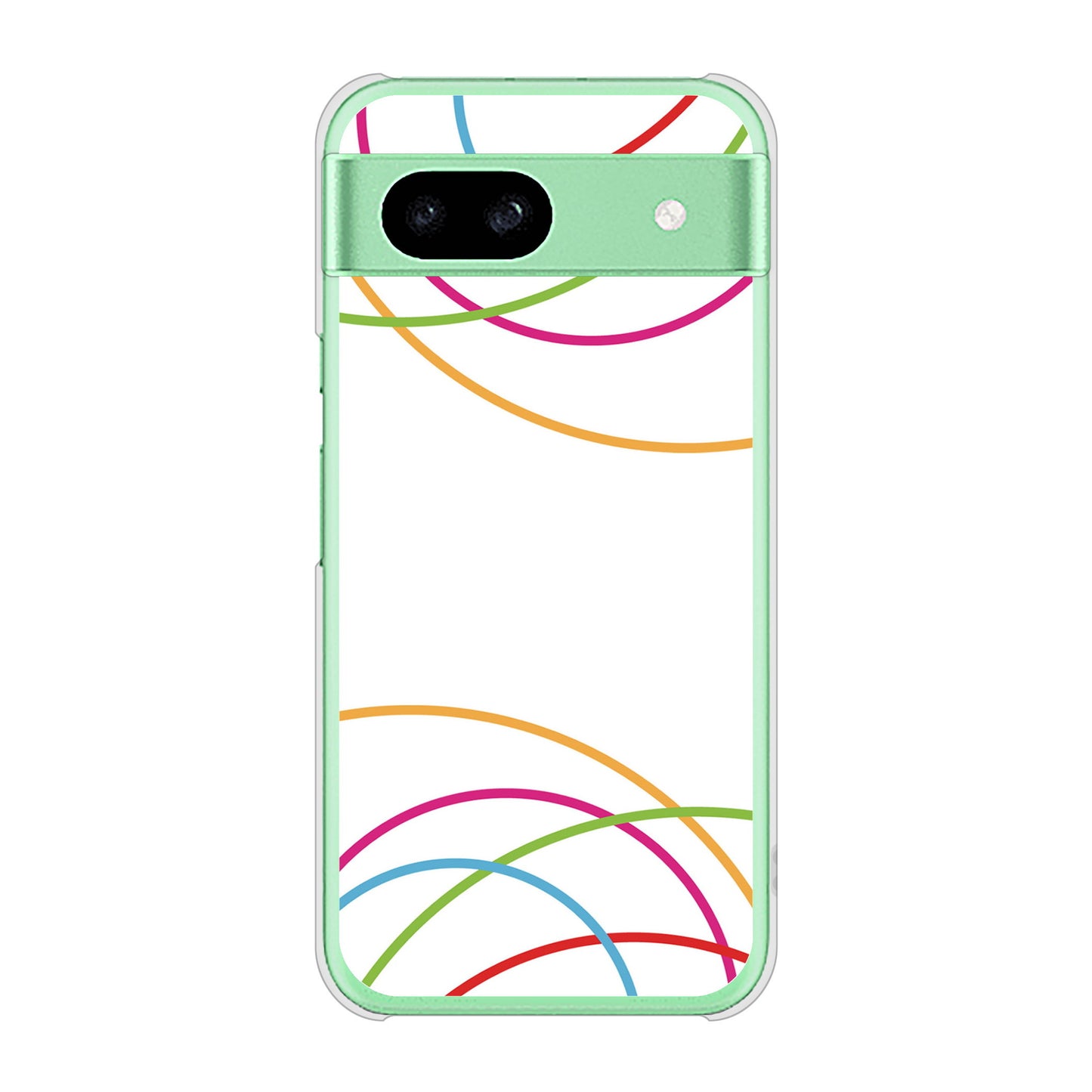 Google Pixel 8a 高画質仕上げ 背面印刷 ハードケース 【IB912 重なり合う曲線】