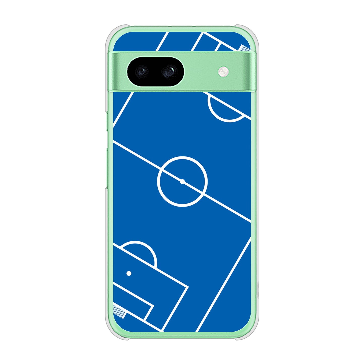 Google Pixel 8a 高画質仕上げ 背面印刷 ハードケース 【IB922 SOCCER_ピッチ】
