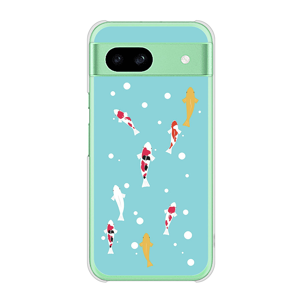 Google Pixel 8a 高画質仕上げ 背面印刷 ハードケース 【KG800 コイの遊泳】