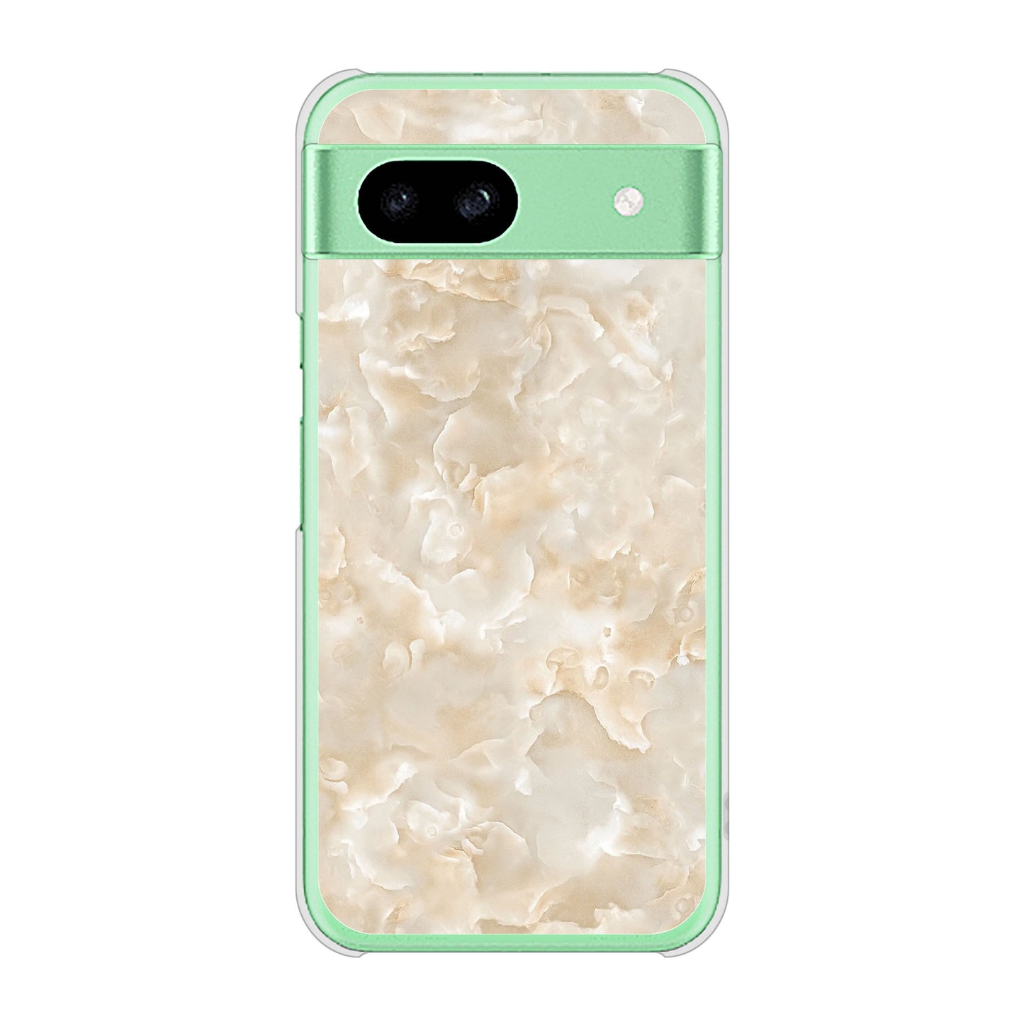 Google Pixel 8a 高画質仕上げ 背面印刷 ハードケース大理石BK