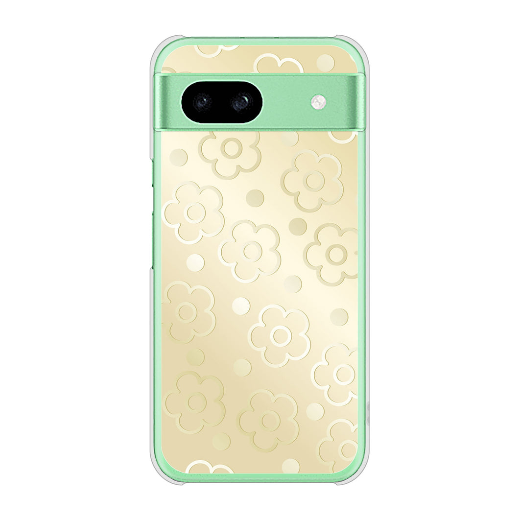Google Pixel 8a 高画質仕上げ 背面印刷 ハードケースエンボス風デイジーシンプル