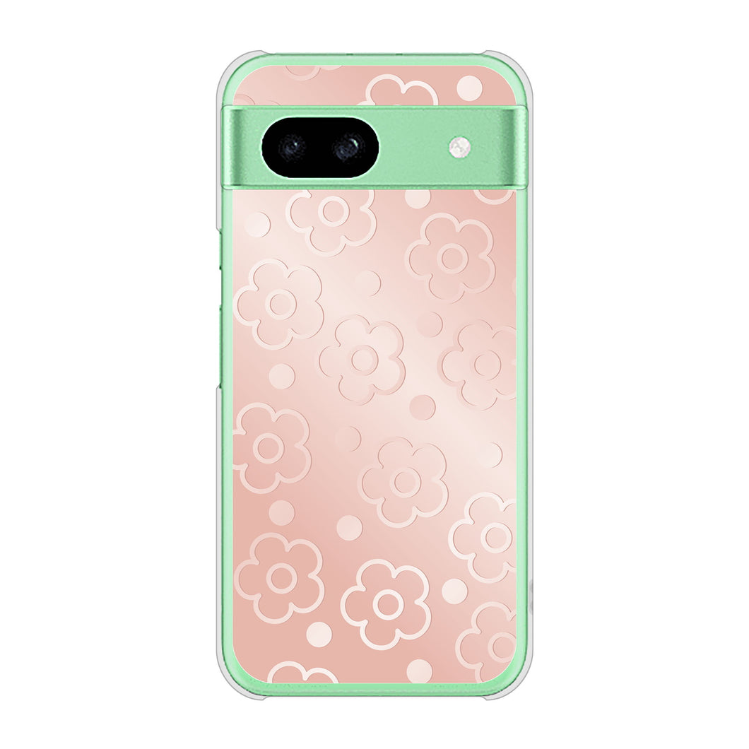 Google Pixel 8a 高画質仕上げ 背面印刷 ハードケースエンボス風デイジーシンプル