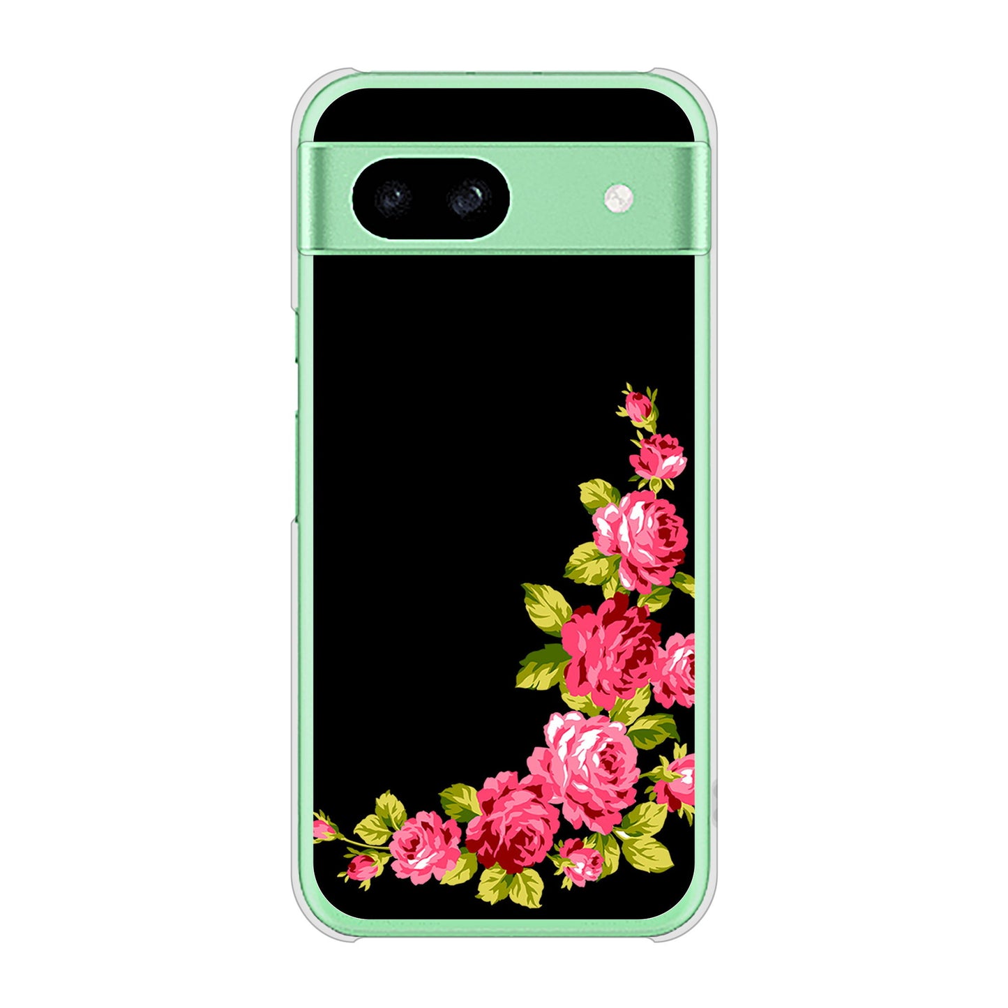 Google Pixel 8a 高画質仕上げ 背面印刷 ハードケースロマンチックなバラ