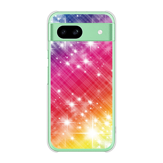 Google Pixel 8a 高画質仕上げ 背面印刷 ハードケース 【VA872 レインボーフレーム】