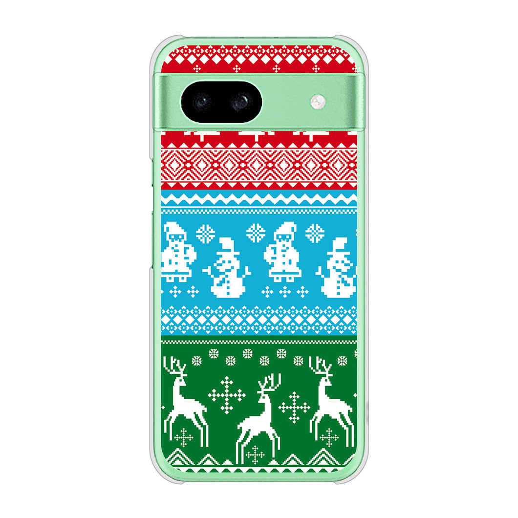 Google Pixel 8a 高画質仕上げ 背面印刷 ハードケースクリスマス