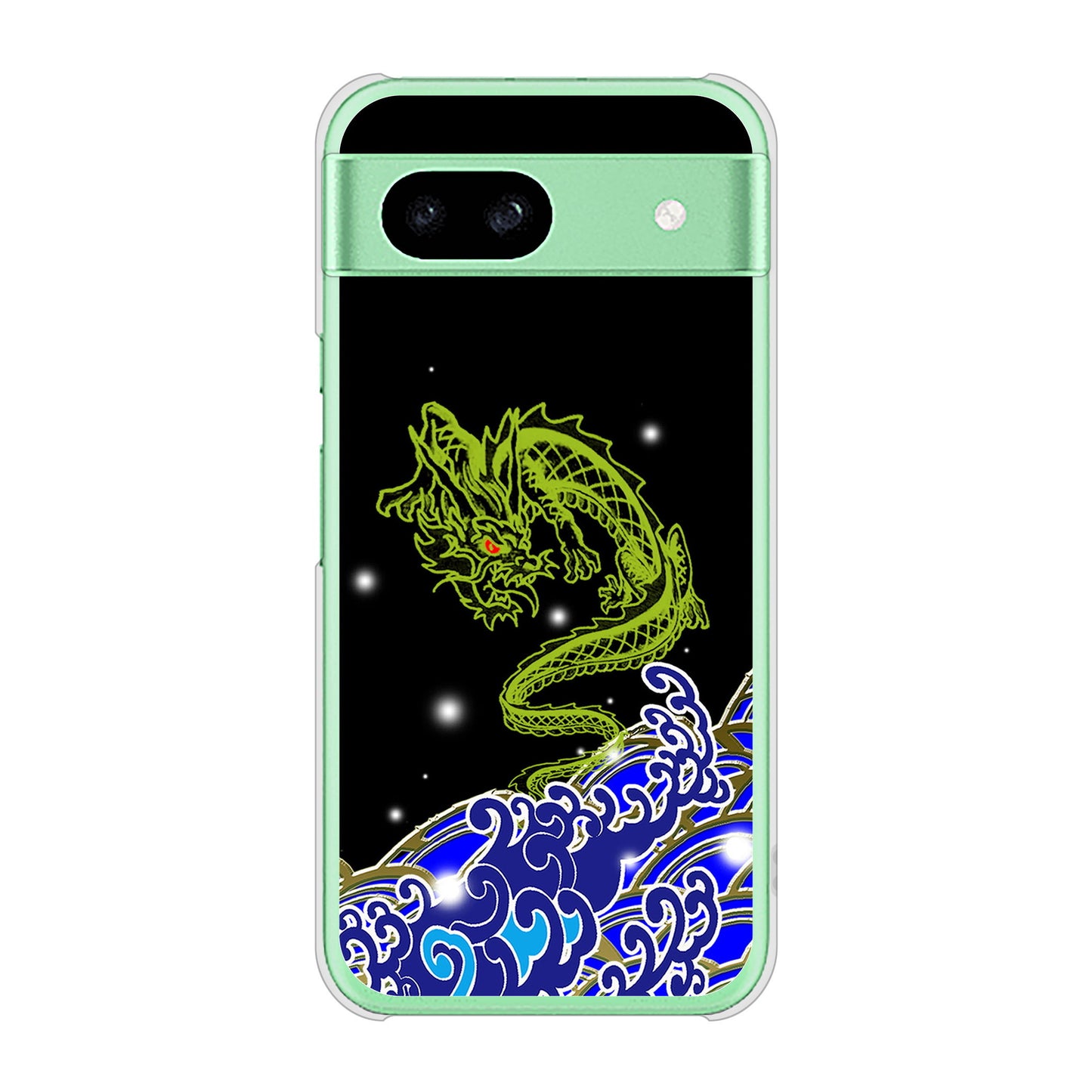 Google Pixel 8a 高画質仕上げ 背面印刷 ハードケース水竜