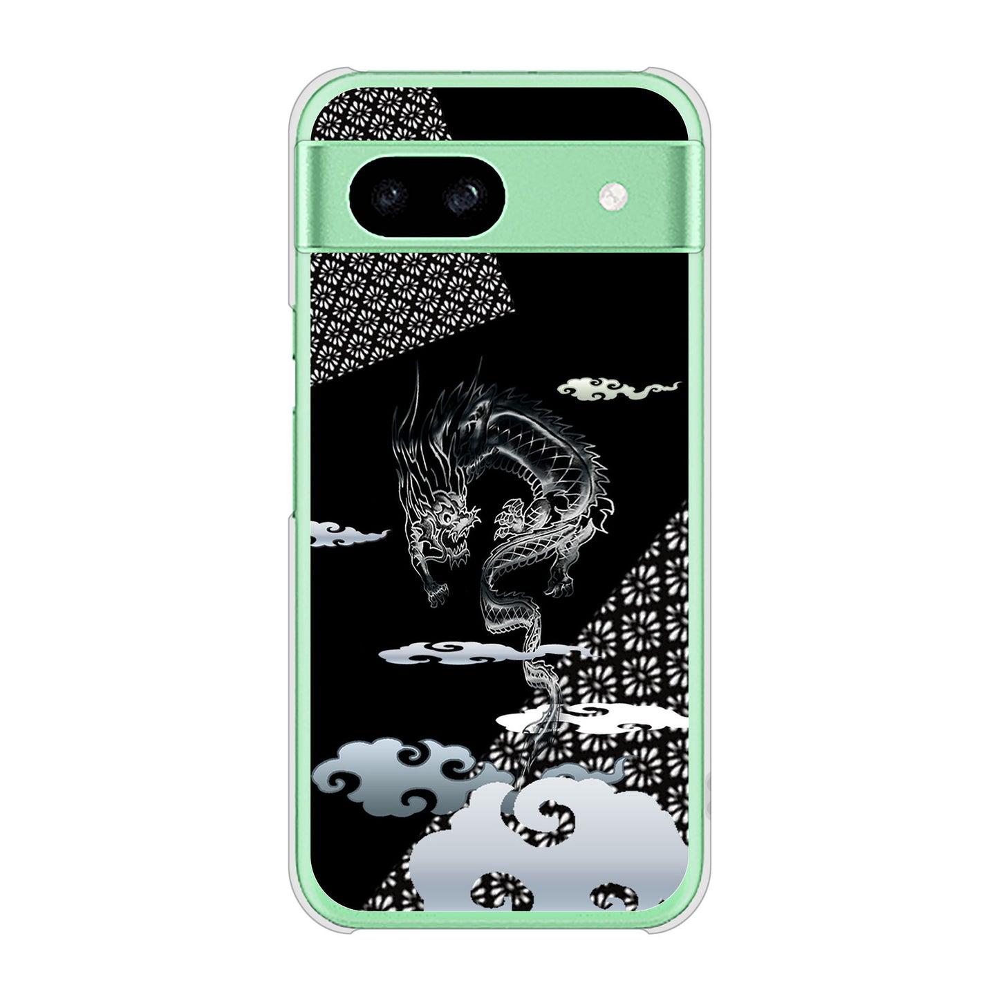 Google Pixel 8a 高画質仕上げ 背面印刷 ハードケース雲竜