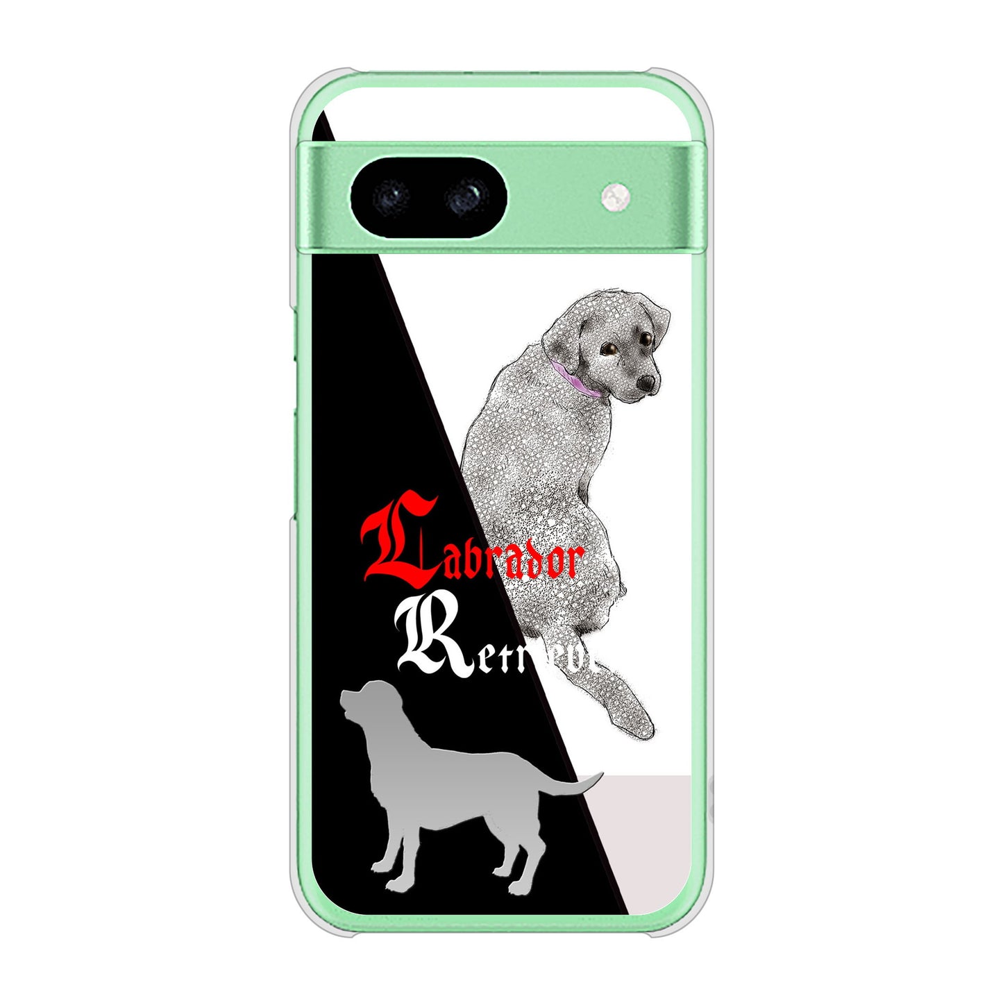 Google Pixel 8a 高画質仕上げ 背面印刷 ハードケースラブラドールレトリバー