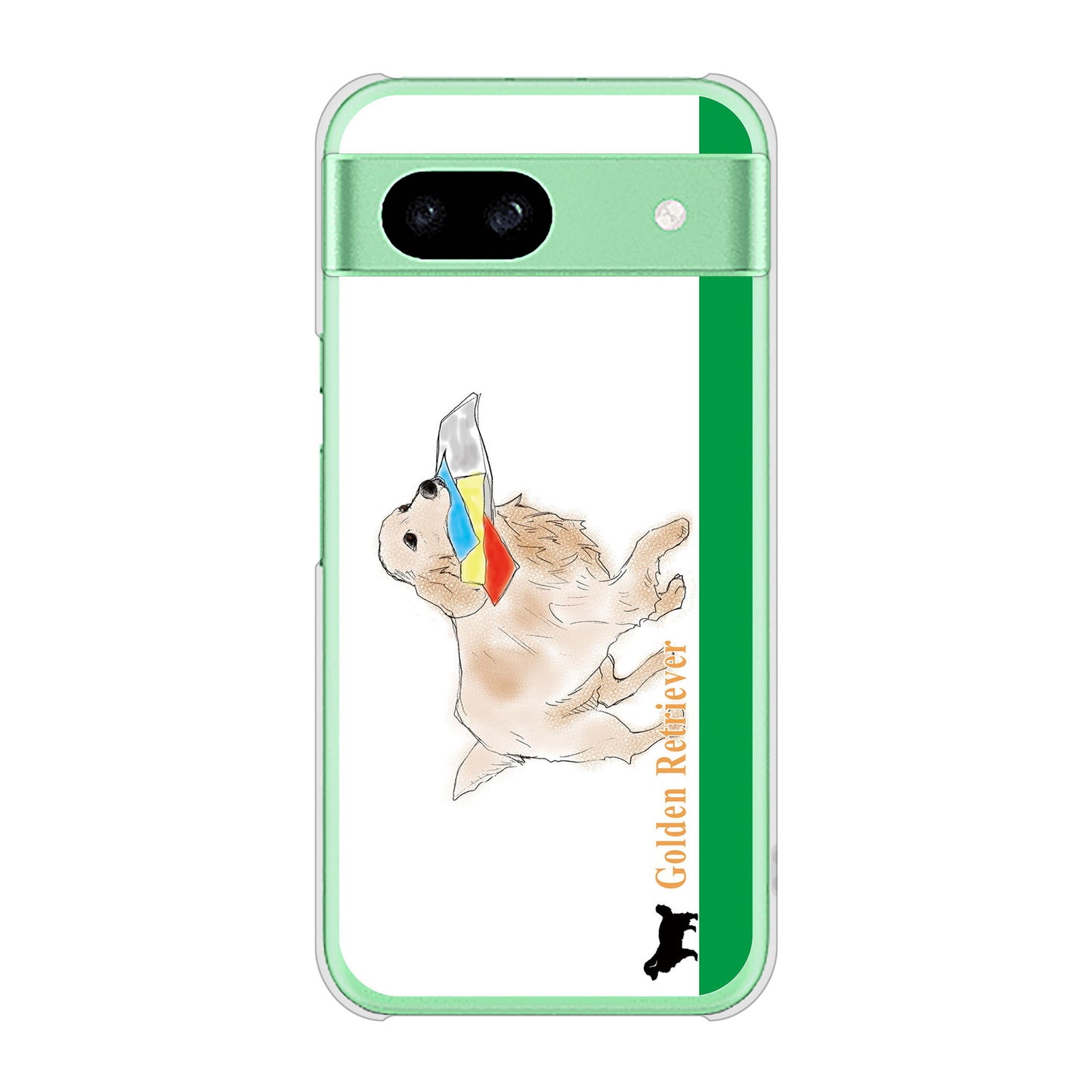 Google Pixel 8a 高画質仕上げ 背面印刷 ハードケースゴールデンレトリバー