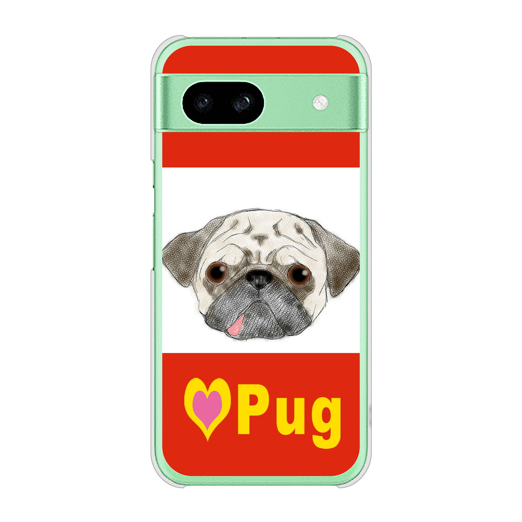 Google Pixel 8a 高画質仕上げ 背面印刷 ハードケースパグ