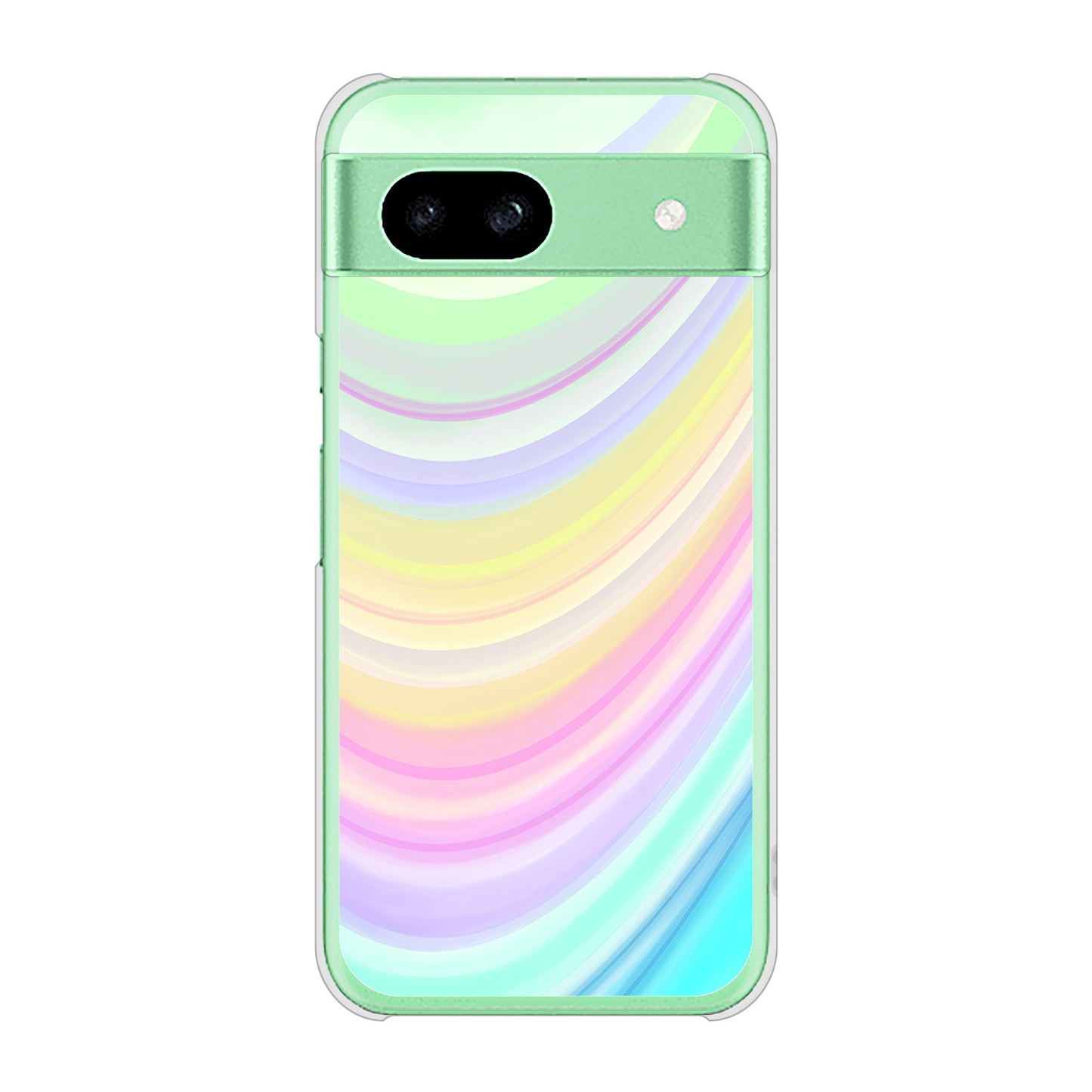 Google Pixel 8a 高画質仕上げ 背面印刷 ハードケースレインボー