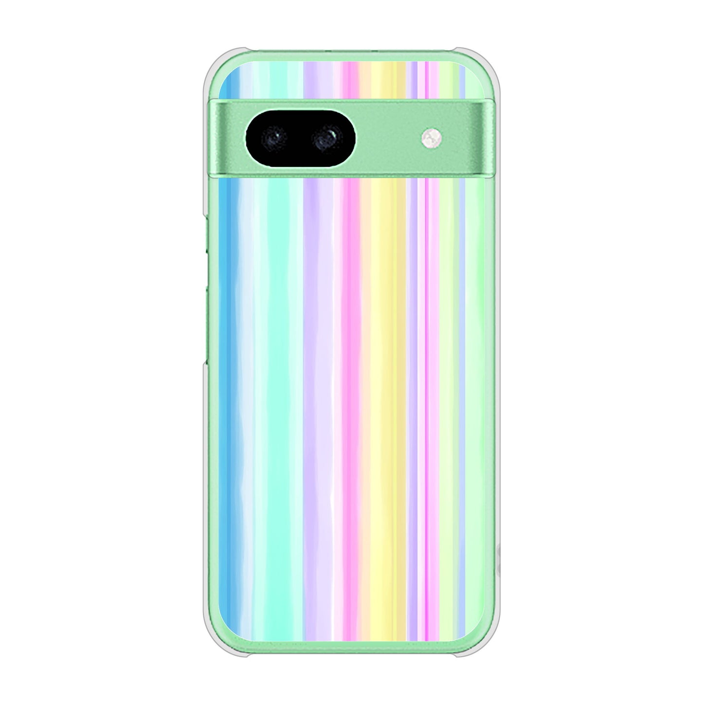 Google Pixel 8a 高画質仕上げ 背面印刷 ハードケースレインボー