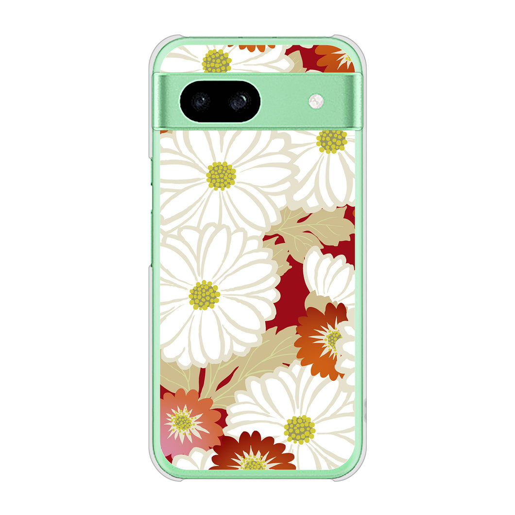 Google Pixel 8a 高画質仕上げ 背面印刷 ハードケース和花柄