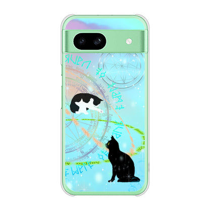 Google Pixel 8a 高画質仕上げ 背面印刷 ハードケース魔法陣猫