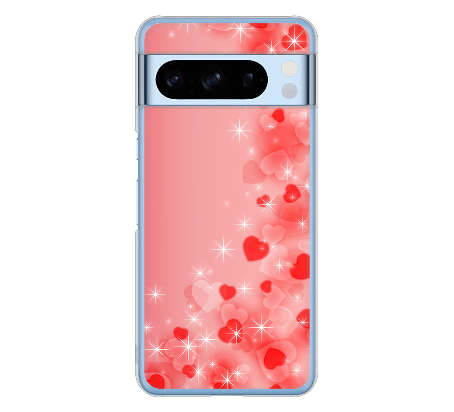 Google Pixel 8 Pro 高画質仕上げ 背面印刷 ハードケース 【003 ハート色の夢】