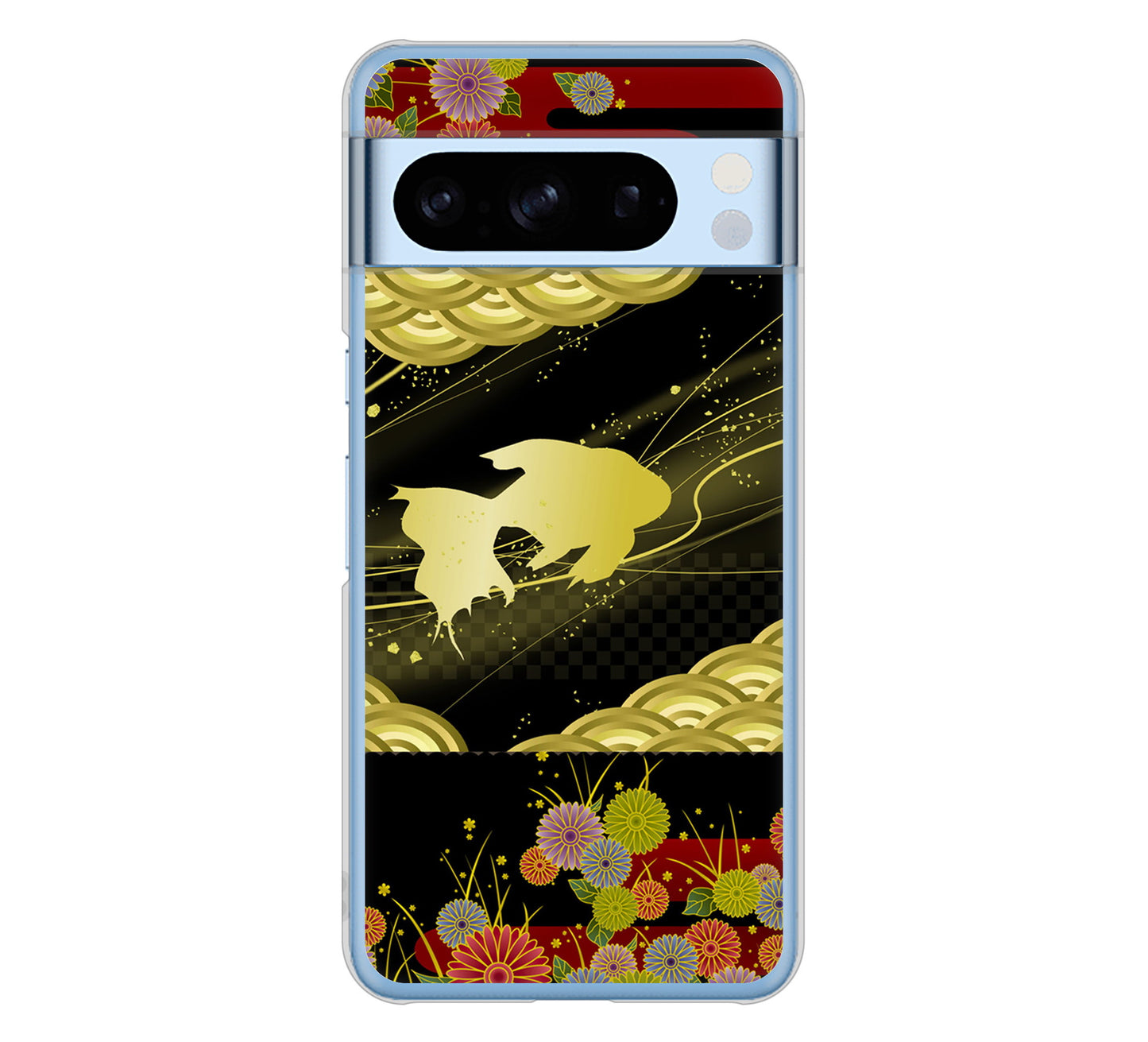 Google Pixel 8 Pro 高画質仕上げ 背面印刷 ハードケース 【174 天の川の金魚】
