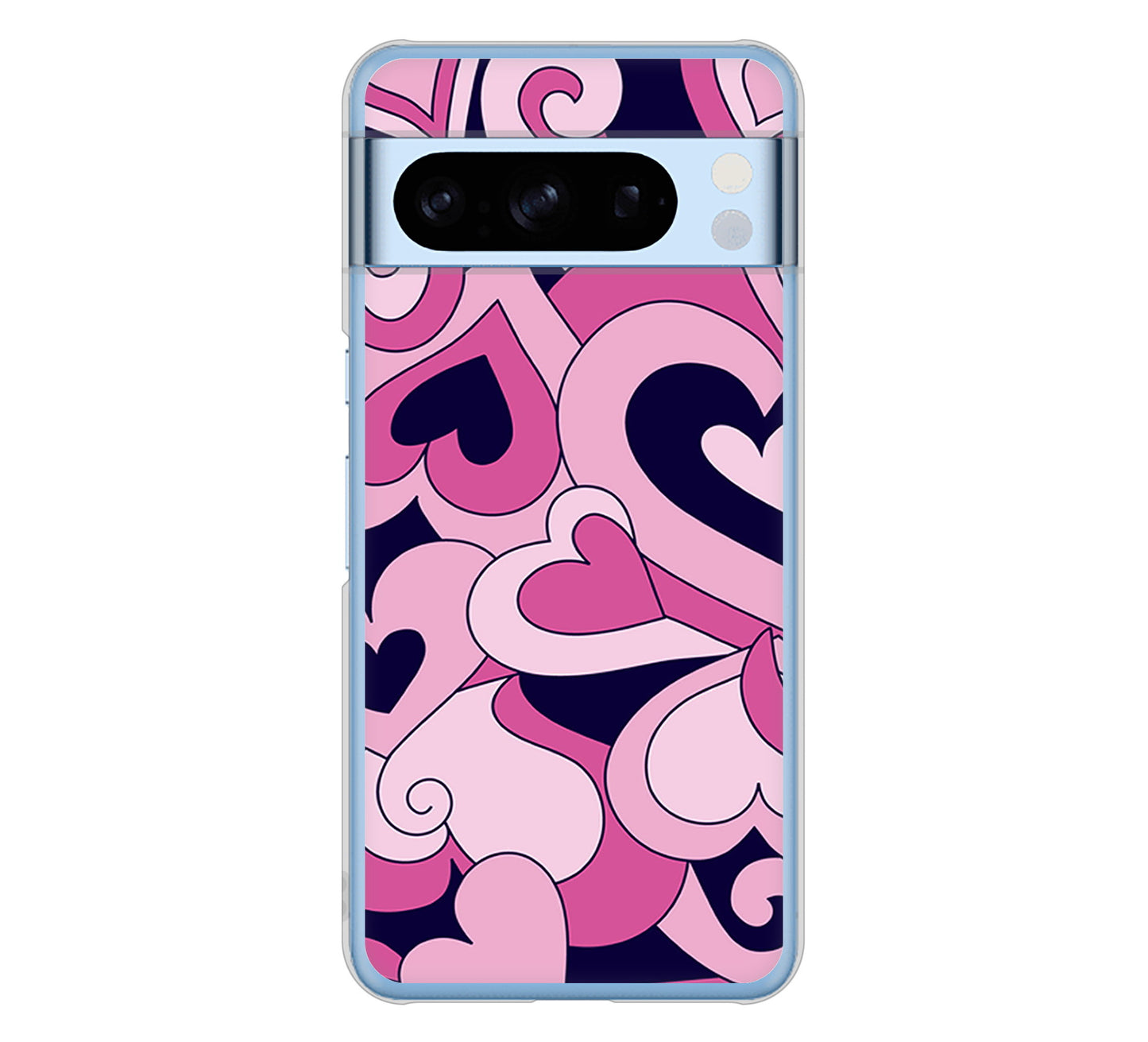 Google Pixel 8 Pro 高画質仕上げ 背面印刷 ハードケースプリティハート