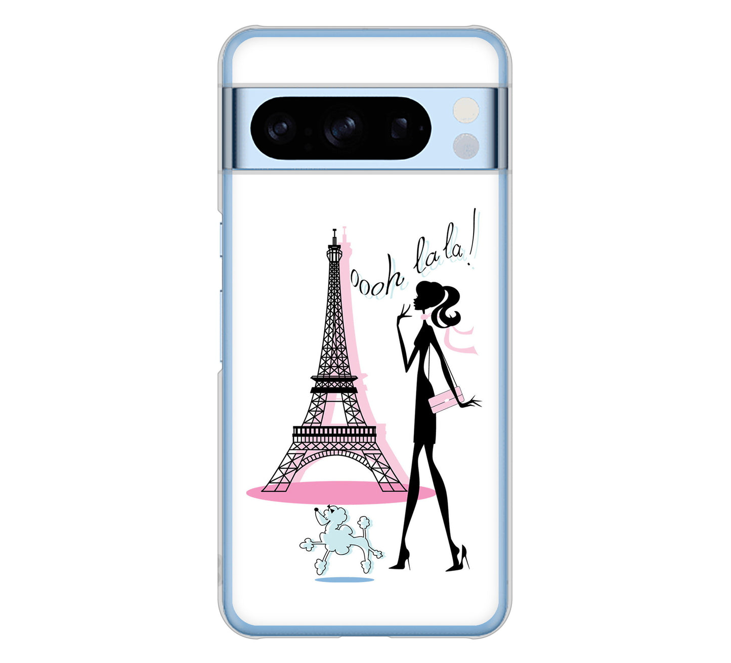 Google Pixel 8 Pro 高画質仕上げ 背面印刷 ハードケースLOVE フランス
