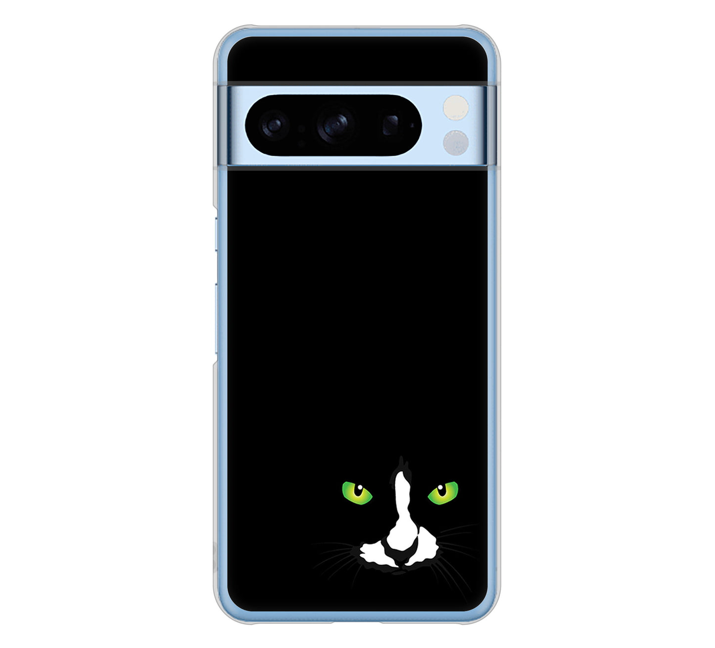 Google Pixel 8 Pro 高画質仕上げ 背面印刷 ハードケース 【398 黒ネコ】