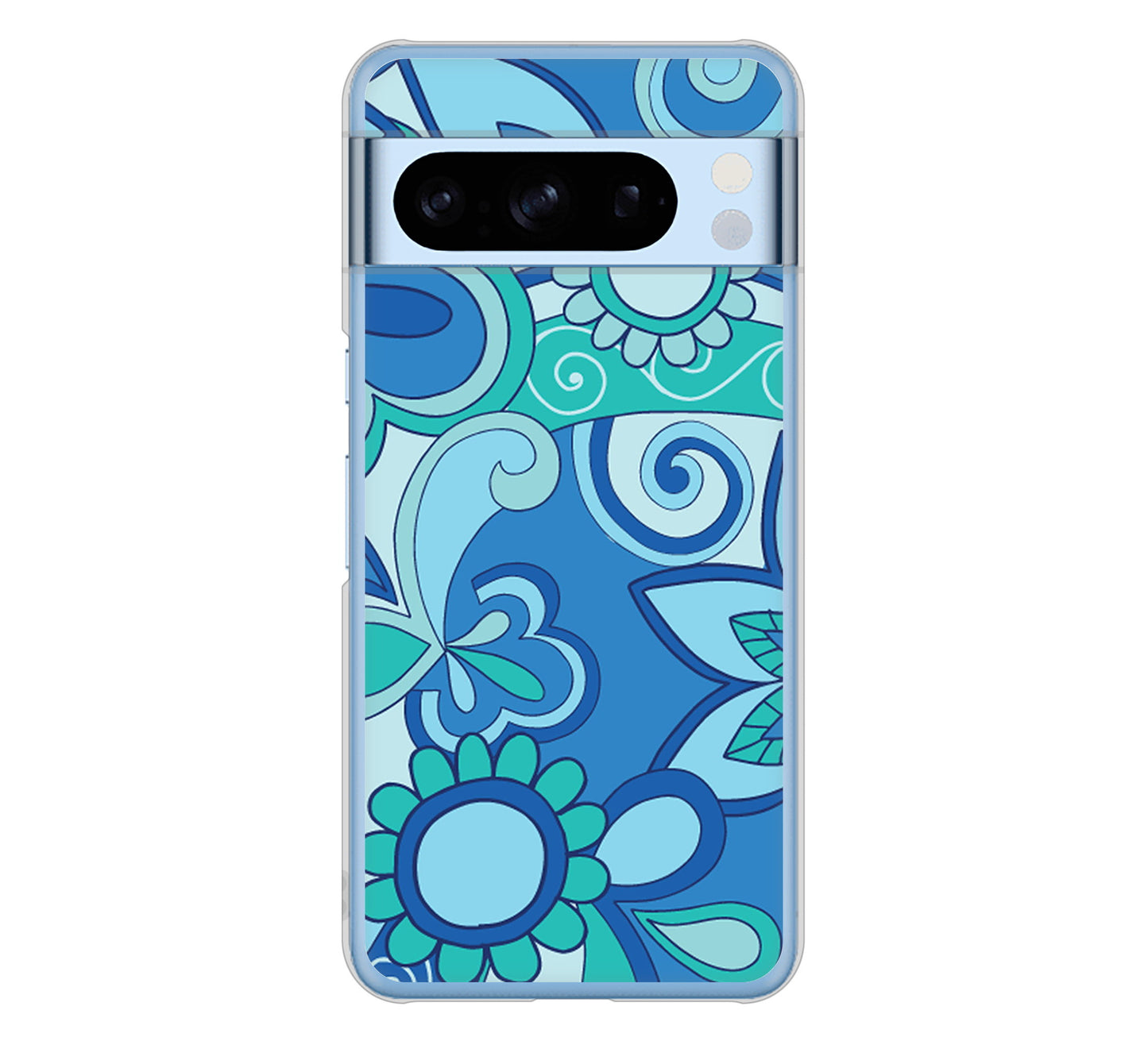 Google Pixel 8 Pro 高画質仕上げ 背面印刷 ハードケース 【409 ブルーミックス】