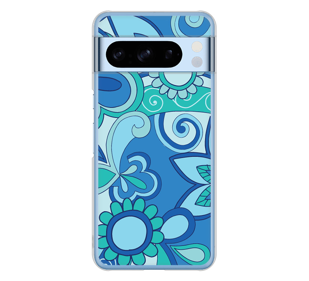Google Pixel 8 Pro 高画質仕上げ 背面印刷 ハードケース 【409 ブルーミックス】