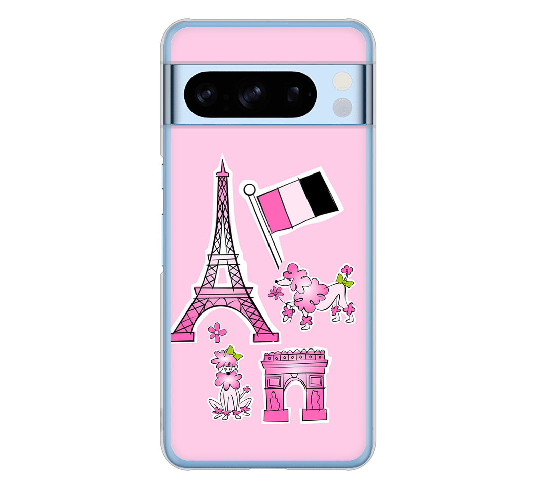 Google Pixel 8 Pro 高画質仕上げ 背面印刷 ハードケースLOVE フランス