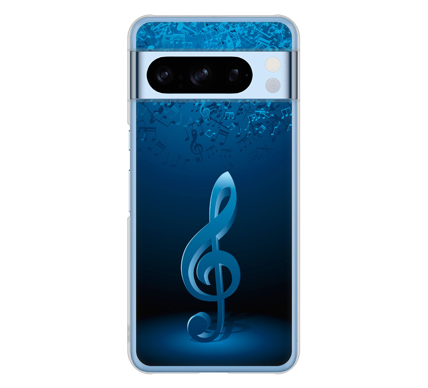 Google Pixel 8 Pro 高画質仕上げ 背面印刷 ハードケース音符