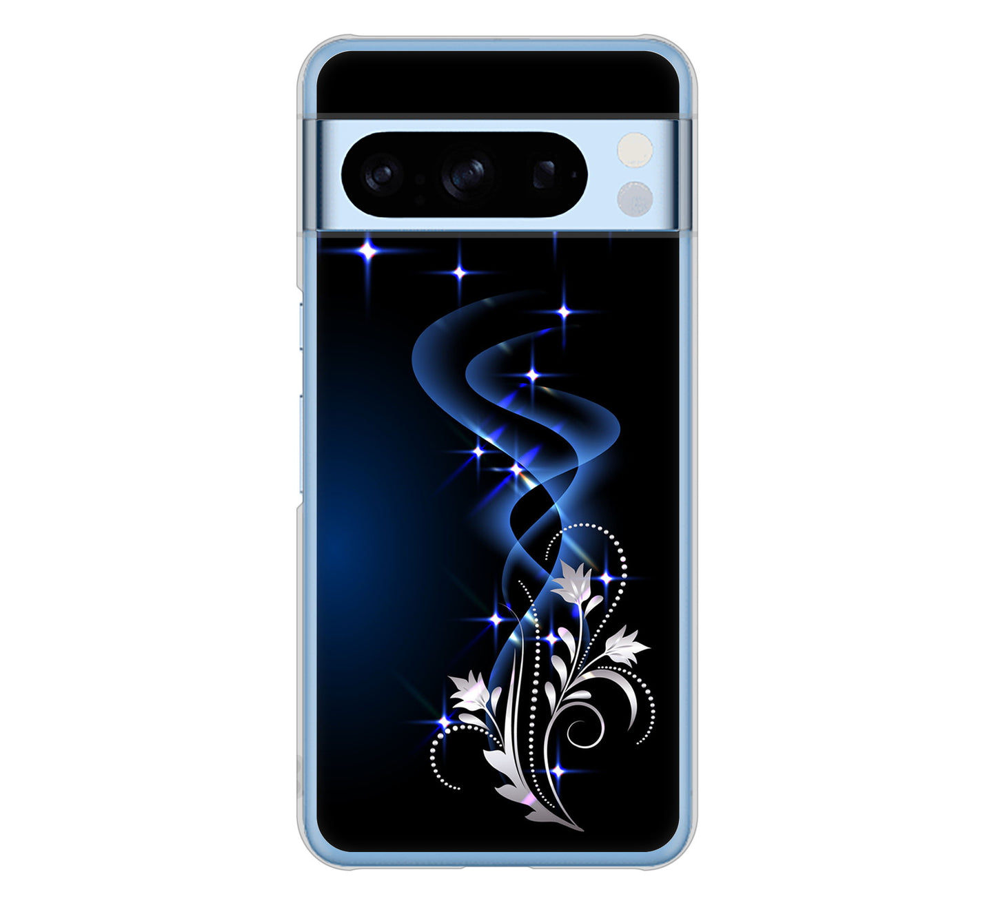 Google Pixel 8 Pro 高画質仕上げ 背面印刷 ハードケース 【1278 華より昇る流れ】