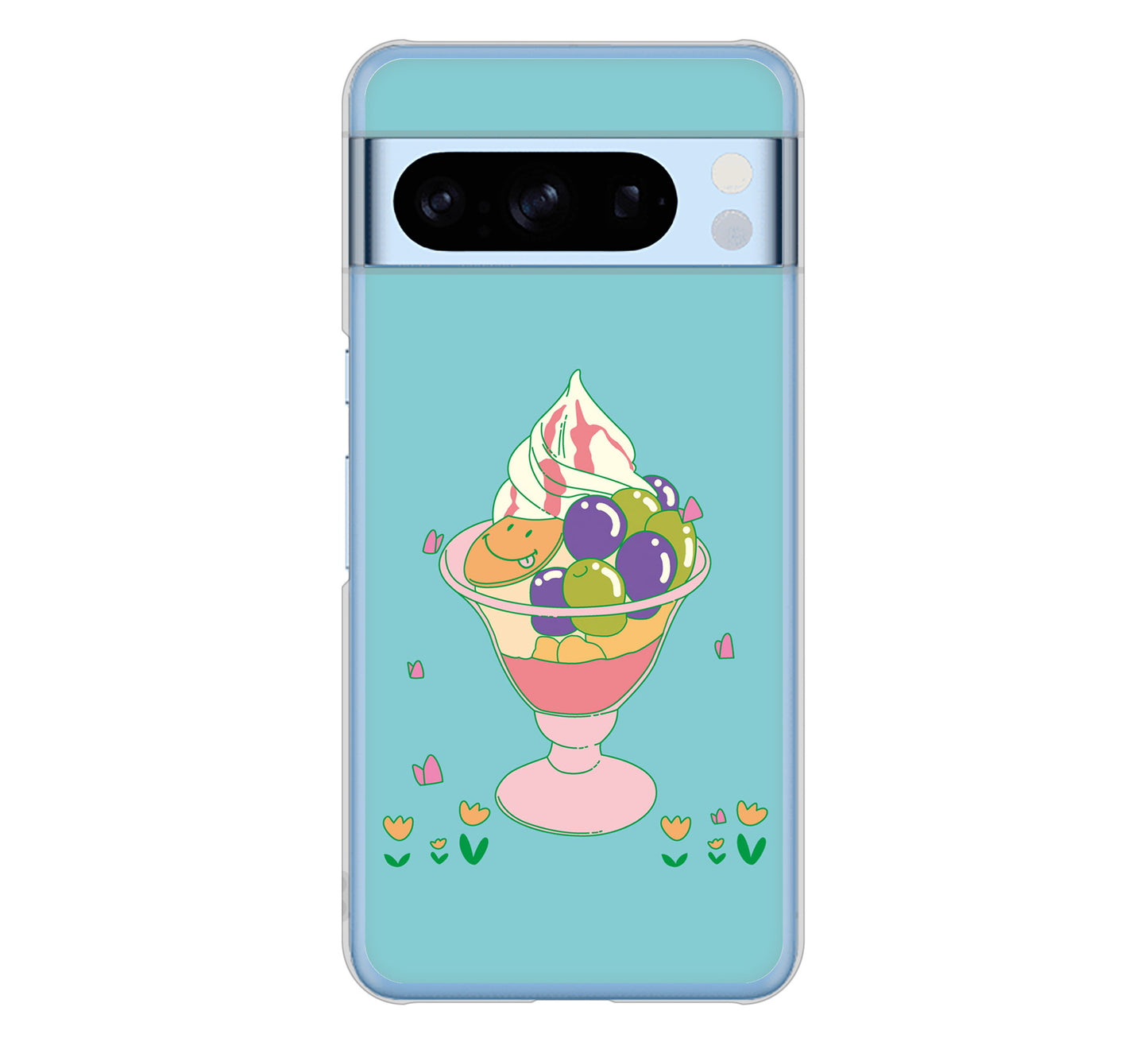 Google Pixel 8 Pro 高画質仕上げ 背面印刷 ハードケーススイーツイラスト