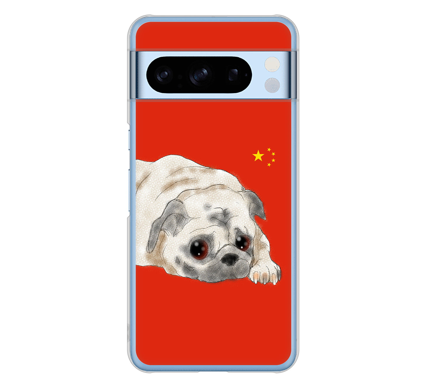 Google Pixel 8 Pro 高画質仕上げ 背面印刷 ハードケースパグ