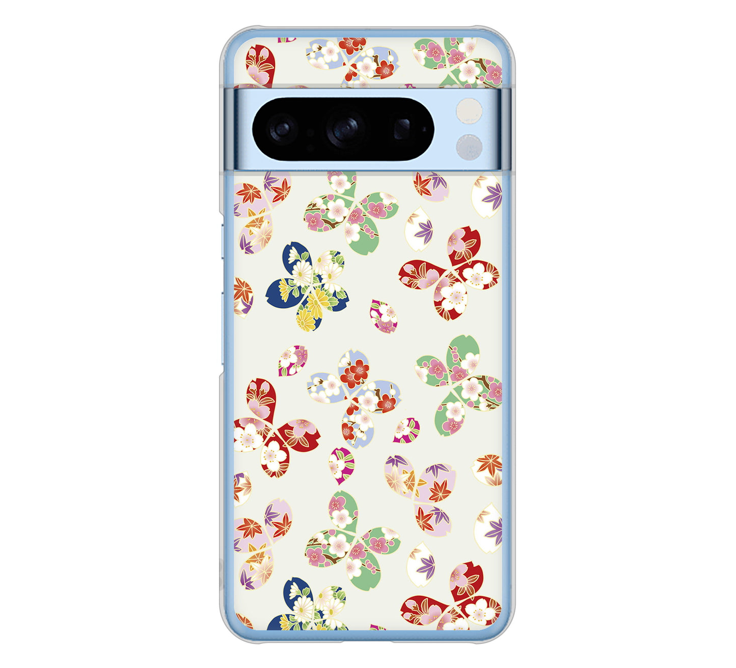 Google Pixel 8 Pro 高画質仕上げ 背面印刷 ハードケース和花柄