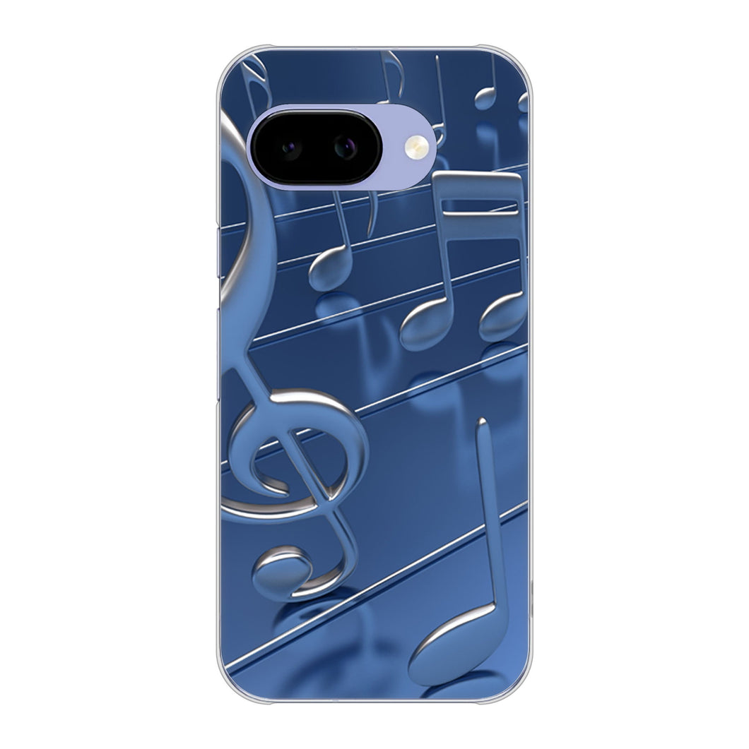 Google Pixel 9a 高画質仕上げ 背面印刷 ハードケース音符