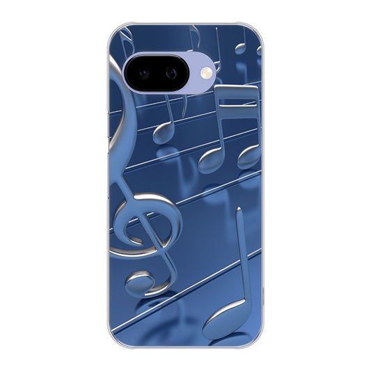 Google Pixel 9a 高画質仕上げ 背面印刷 ハードケース音符