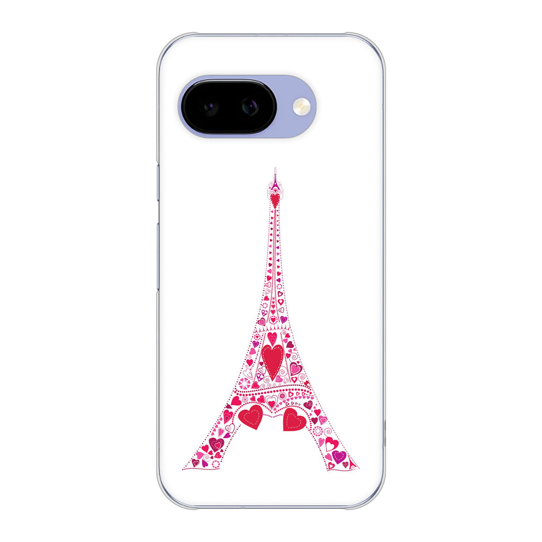 Google Pixel 9a 高画質仕上げ 背面印刷 ハードケースLOVE フランス
