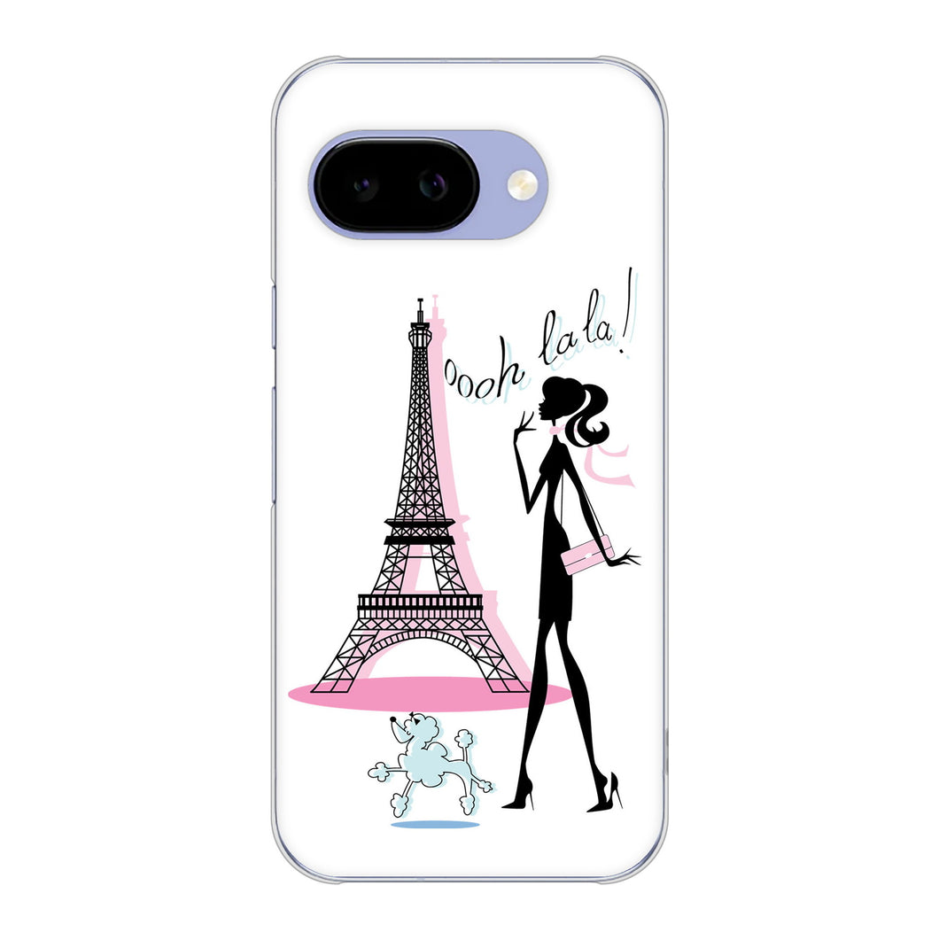 Google Pixel 9a 高画質仕上げ 背面印刷 ハードケースLOVE フランス