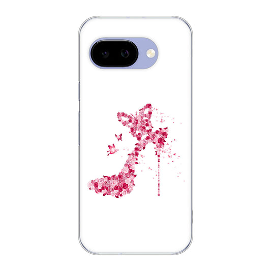 Google Pixel 9a 高画質仕上げ 背面印刷 ハードケース 【387 薔薇のハイヒール】
