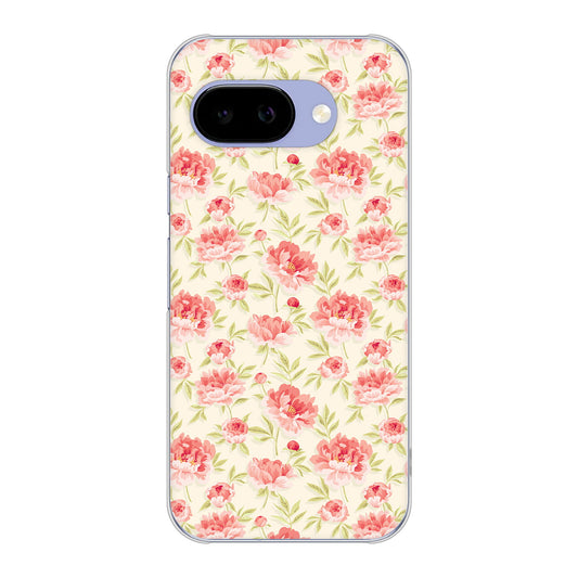 Google Pixel 9a 高画質仕上げ 背面印刷 ハードケース北欧の小花
